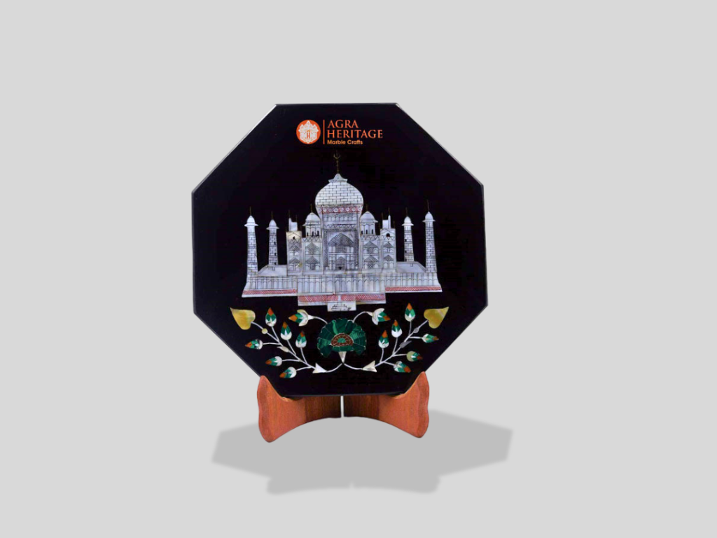 Handicraft Black Home Decoration Marble Plate Taj Mahal Inlay Art (Copy) (Copy)